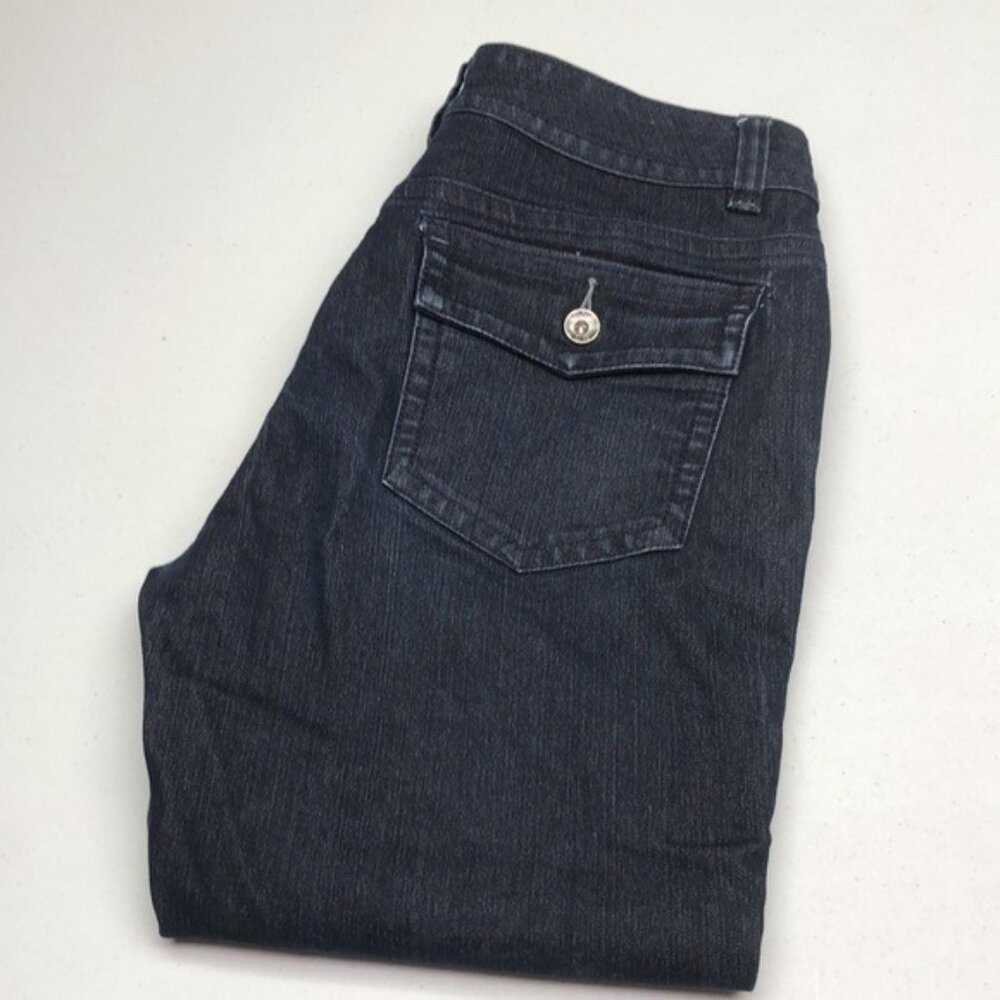 LIKE NEW JONES & CO DARKWASH HIGH-RISE CAPRI JEANS 6/28x23 ⭐️